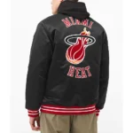 Miami Heat Heavyweight Black Satin Jacket