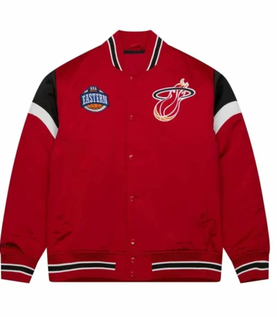 Miami Heat Heavyweight Red Satin Jacket
