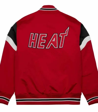 Miami Heat Heavyweight Red Satin Jacket