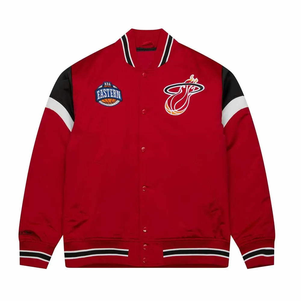 Miami Heat Heavyweight Red Satin Jacket Miami Heat Heavyweight Red Satin Jacket
