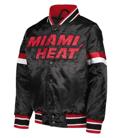 Miami Heat Home Game Black Satin Jacket