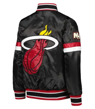Miami Heat Home Game Black Satin Jacket