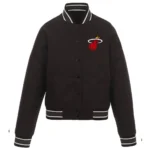 Miami Heat Poly-Twill Black Jacket