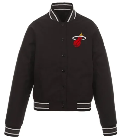 Miami Heat Poly-Twill Black Jacket