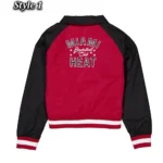 Miami Heat Red and Black Throwback Jacket