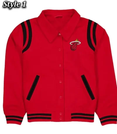Miami Heat Sport Night Teddy Varsity Jacket