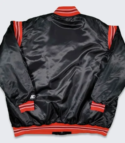 Miami Heat Teddy Black Varsity Satin Jacket