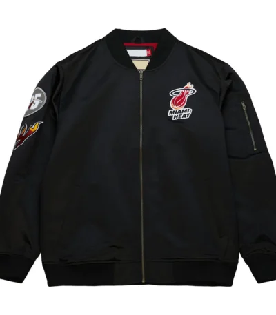 Miami Heat Vintage Logo Lightweight Satin Jacket