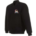 Miami Marlins Black Varsity Wool Jacket