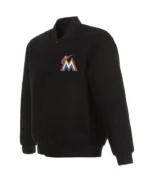 Miami Marlins Black Varsity Wool Jacket
