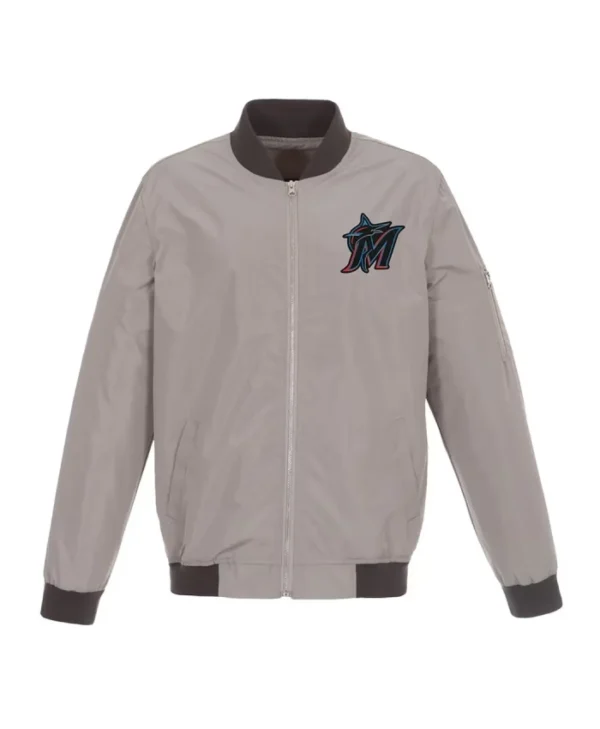 Miami Marlins Bomber Lightweight Nylon Jacket