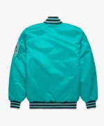 Miami Marlins Classic Teal Varsity Satin Jacket