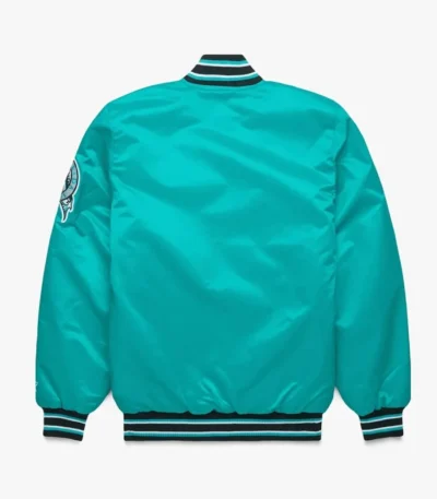 Miami Marlins Classic Teal Varsity Satin Jacket
