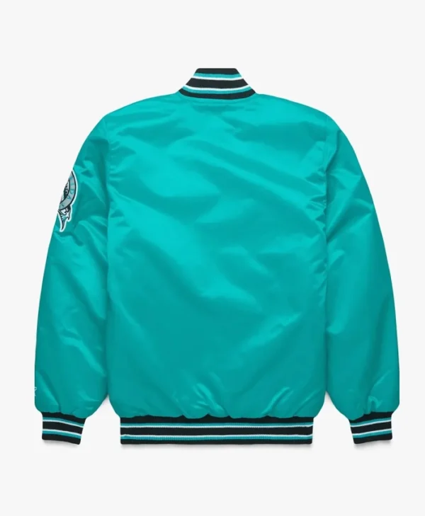 Miami Marlins Classic Teal Varsity Satin Jacket
