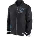 Miami Marlins Collection Dugout Black Bomber Jacket