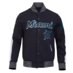 Miami Marlins Current Logo Game Day Black Jacket