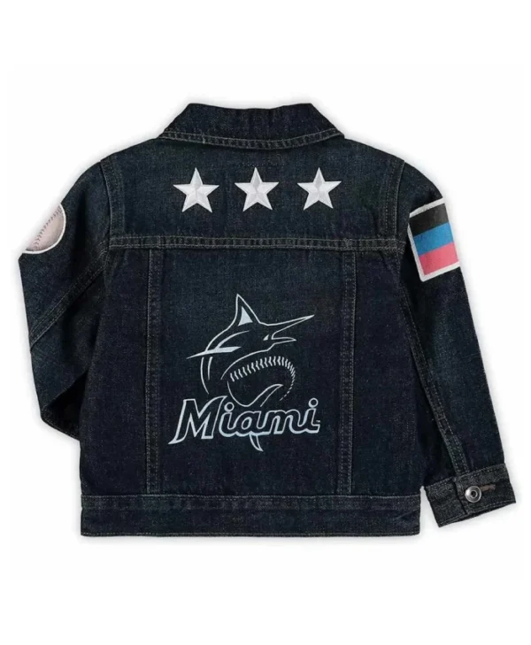 Miami Marlins Toddler Button-Up Denim Jacket