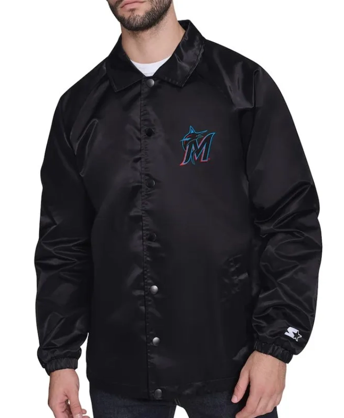 Miami Marlins Retro Logo Coaches Jacket Miami Marlins Retro Logo Coaches Jacket