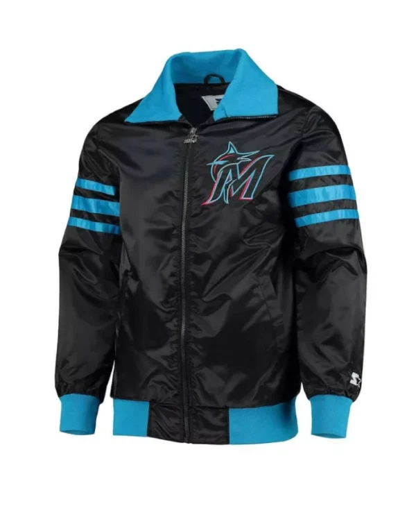 Miami Marlins The Captain II Black Satin Jacket