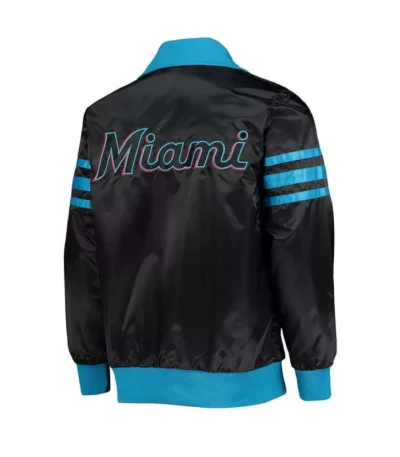 Miami Marlins The Captain II Black Satin Jacket