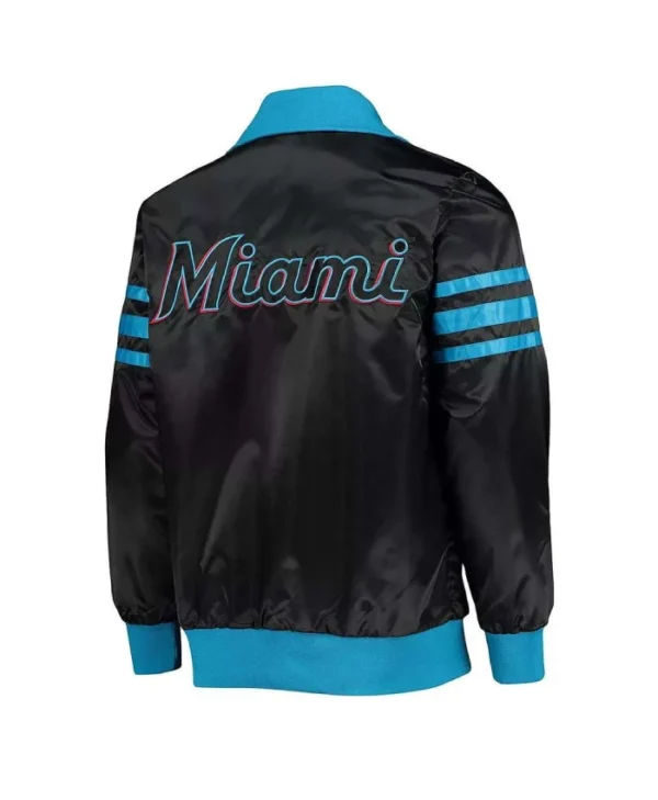 Miami Marlins The Captain II Black Satin Jacket