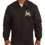 Miami Marlins Workwear Black Jacket
