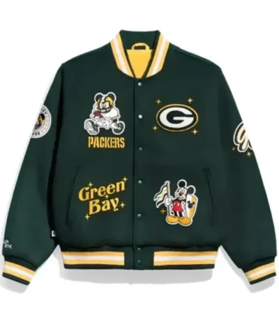 Mickey Mouse x Green Bay Packers Varsity Jacket