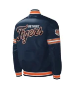 Detroit Tigers Midfield Varsity Navy Satin Jacket