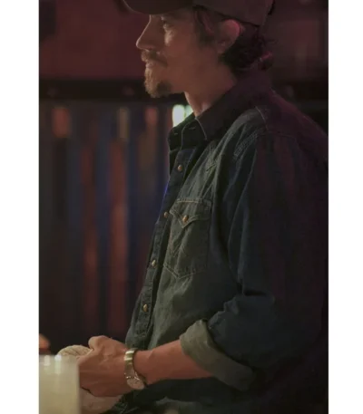 Mitch Keller Tulsa King Blue Denim Jacket