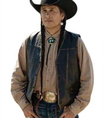 Mo Yellowstone Chief Thomas Rainwater Brown Leather Vest
