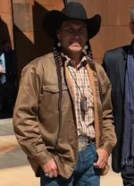 Moses Brings Plenty Yellowstone S04 Brown Cotton Jacket