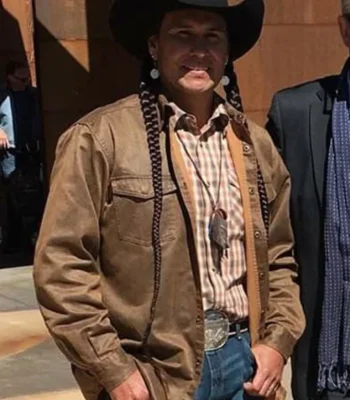 Moses Brings Plenty Yellowstone S04 Brown Cotton Jacket