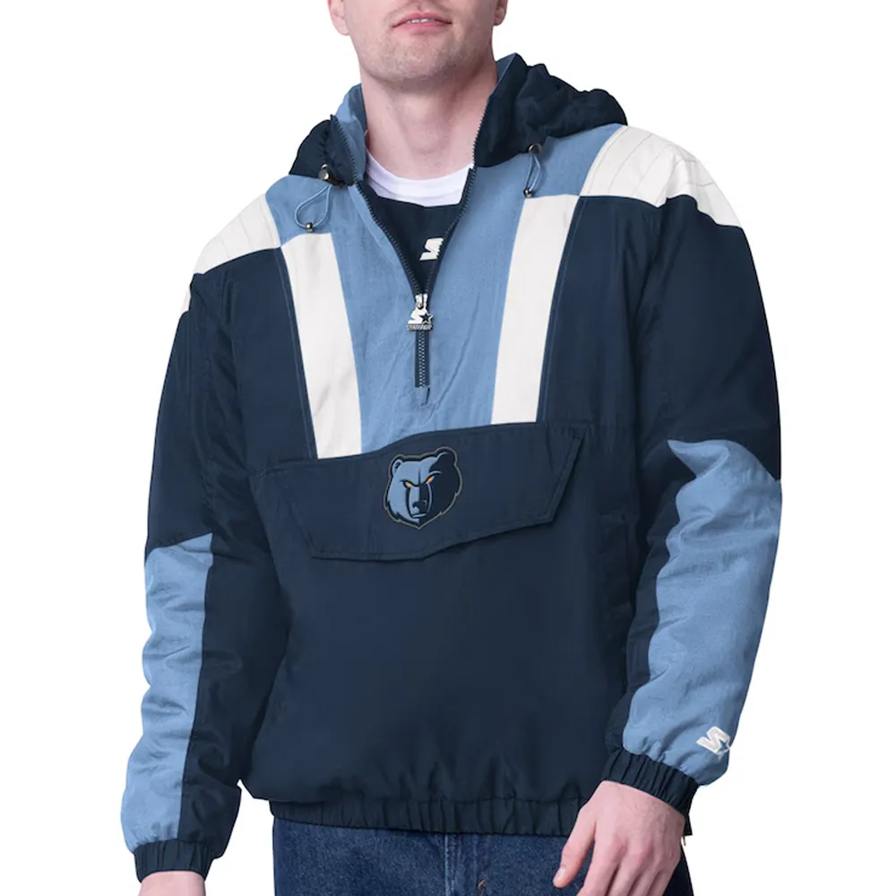 Navy/Blue Memphis Grizzlies Charger Half-Zip Pullover Jacket Navy/Blue Memphis Grizzlies Charger Half-Zip Pullover Jacket