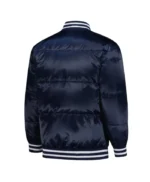 Detroit Tigers Puffer Navy Satin Jacket