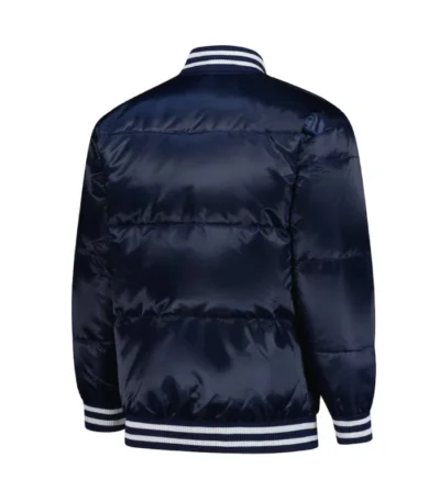 Detroit Tigers Puffer Navy Satin Jacket