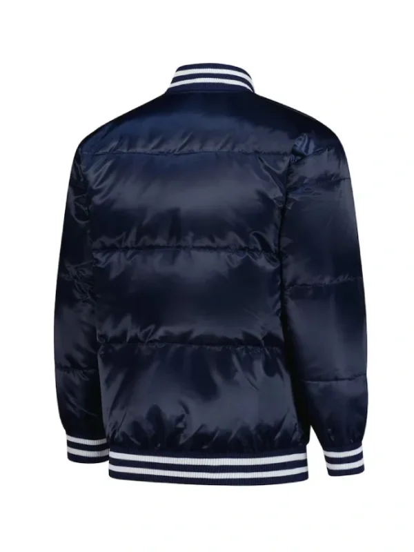 Detroit Tigers Puffer Navy Satin Jacket