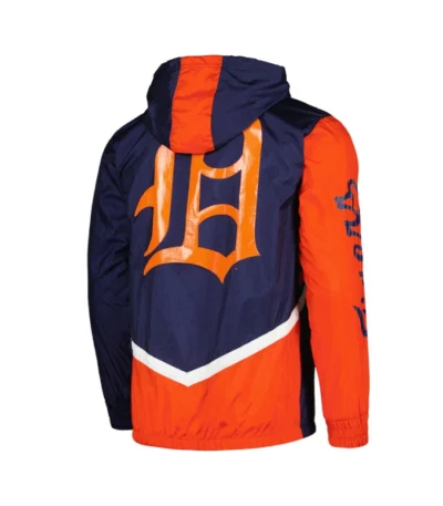 Detroit Tigers Undeniable Navy Full-Zip Windbreaker Jacket