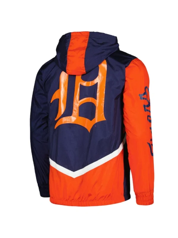 Detroit Tigers Undeniable Navy Full-Zip Windbreaker Jacket