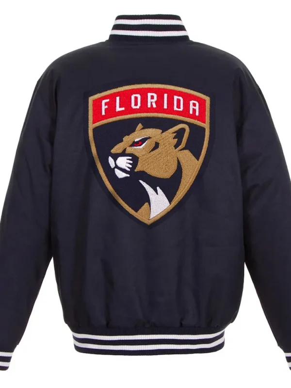 Navy Florida Panthers Front Hit Poly Twill Jacket