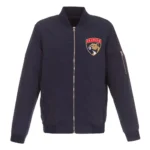 Navy Florida Panthers Nylon Lightweight Bomber Jacket
