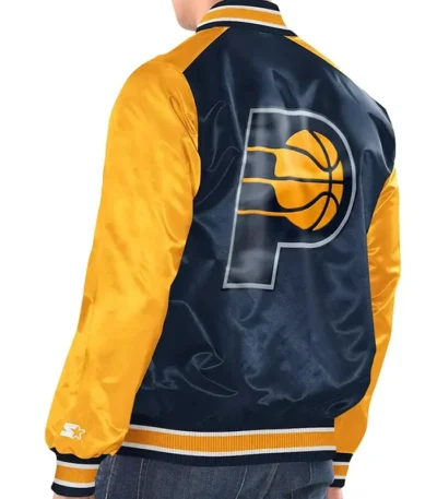 Navy/Gold Indiana Pacers Renegade Satin Jacket