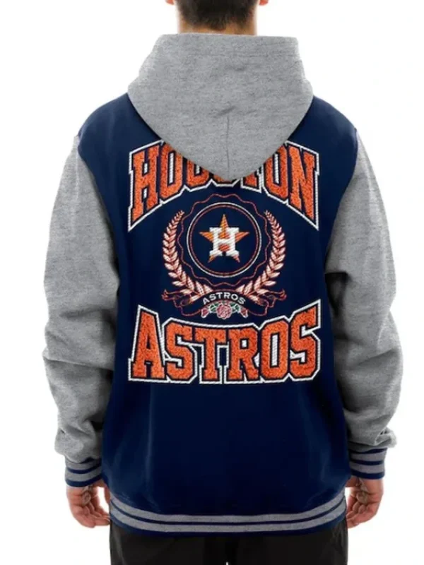 Throwback Prep Houston Astros Navy Hoodie Jacket