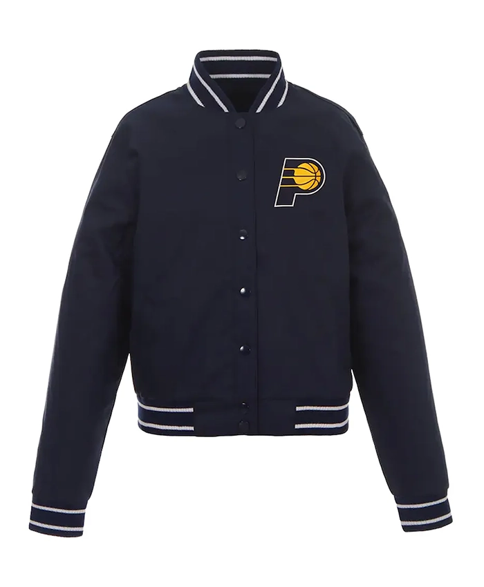 Navy Indiana Pacers Poly-Twill Bomber Jacket Navy Indiana Pacers Poly-Twill Bomber Jacket