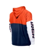 Detroit Tigers Color Block Navy/Orange Hoodie Windbreaker