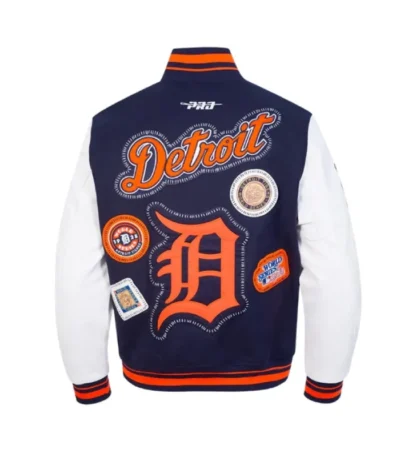 Detroit Tigers Diy Pick Stitch Classic Rib Varsity Jacket