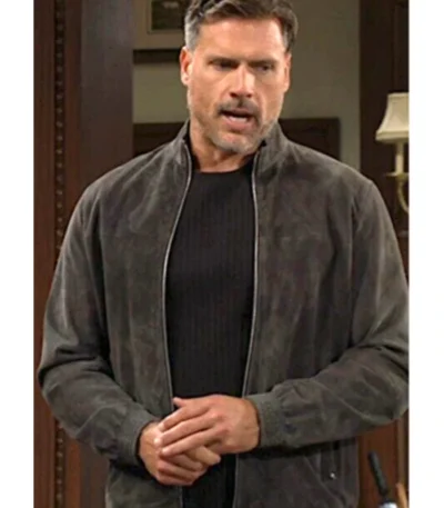Nick Newman The Young and the Restless Brown Suede Jacket