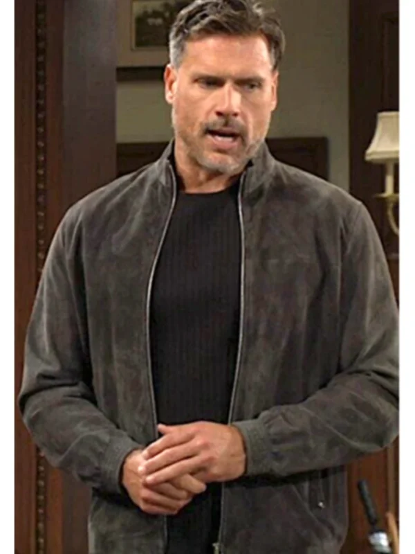 Nick Newman The Young and the Restless Brown Suede Jacket