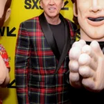Nicolas Cage The Unbearable Weight of Massive Talent (Movie 2022) Plaid Pea Coat