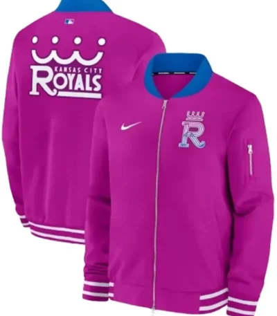 Nike Kansas City Royals Purple Bomber Jacket
