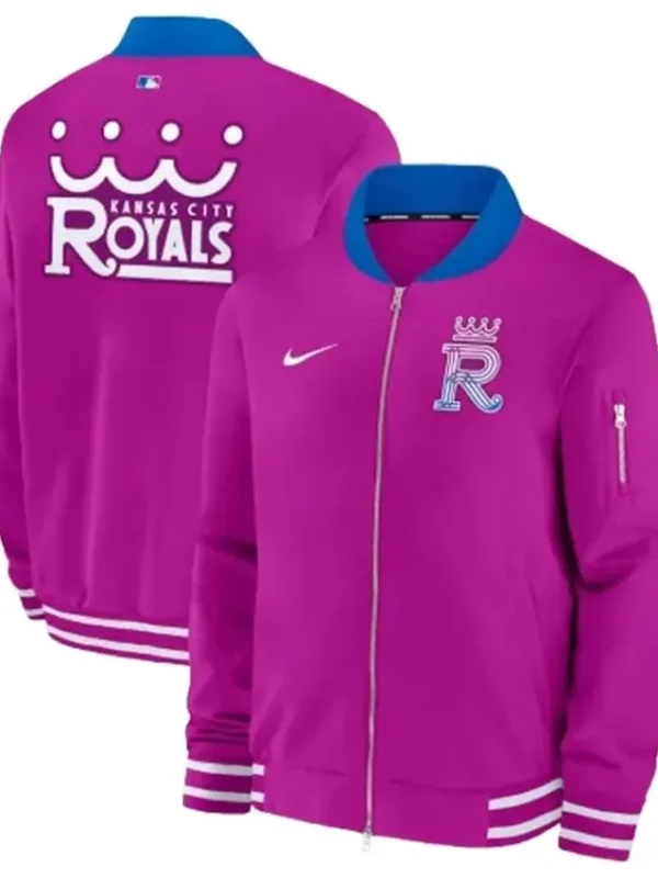 Nike Kansas City Royals Purple Bomber Jacket